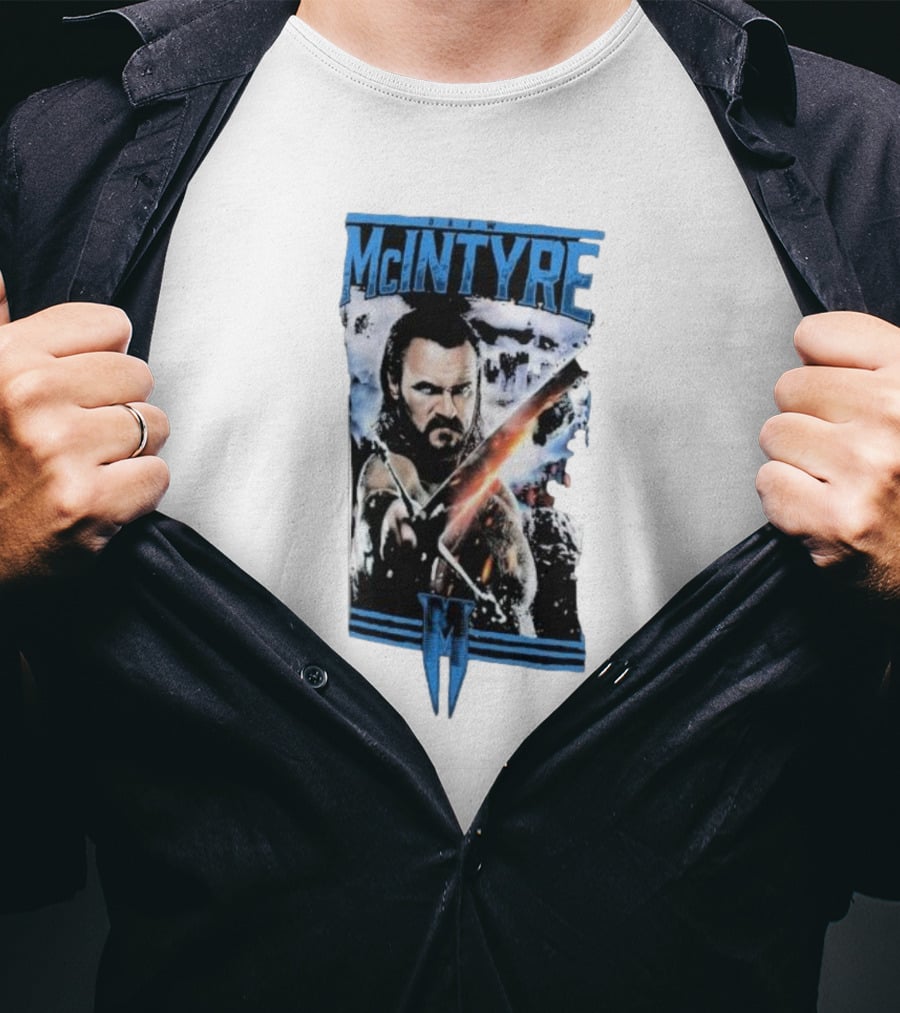 Drew McIntyre Clash Warrior With Sword And Determined Gaze T-Shirt