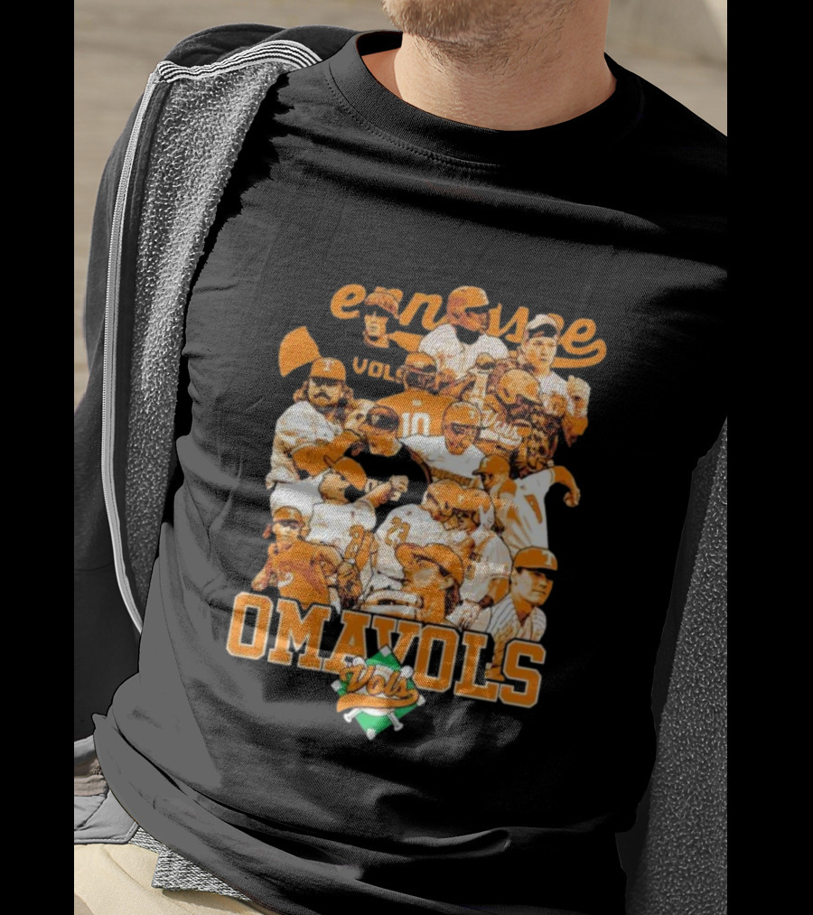 Tennessee Volunteers Omavols Baseball Players Collage T-Shirt