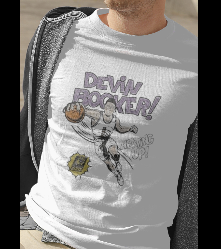 Devin Booker Phoenix Suns Dunking Up Comic T-Shirt