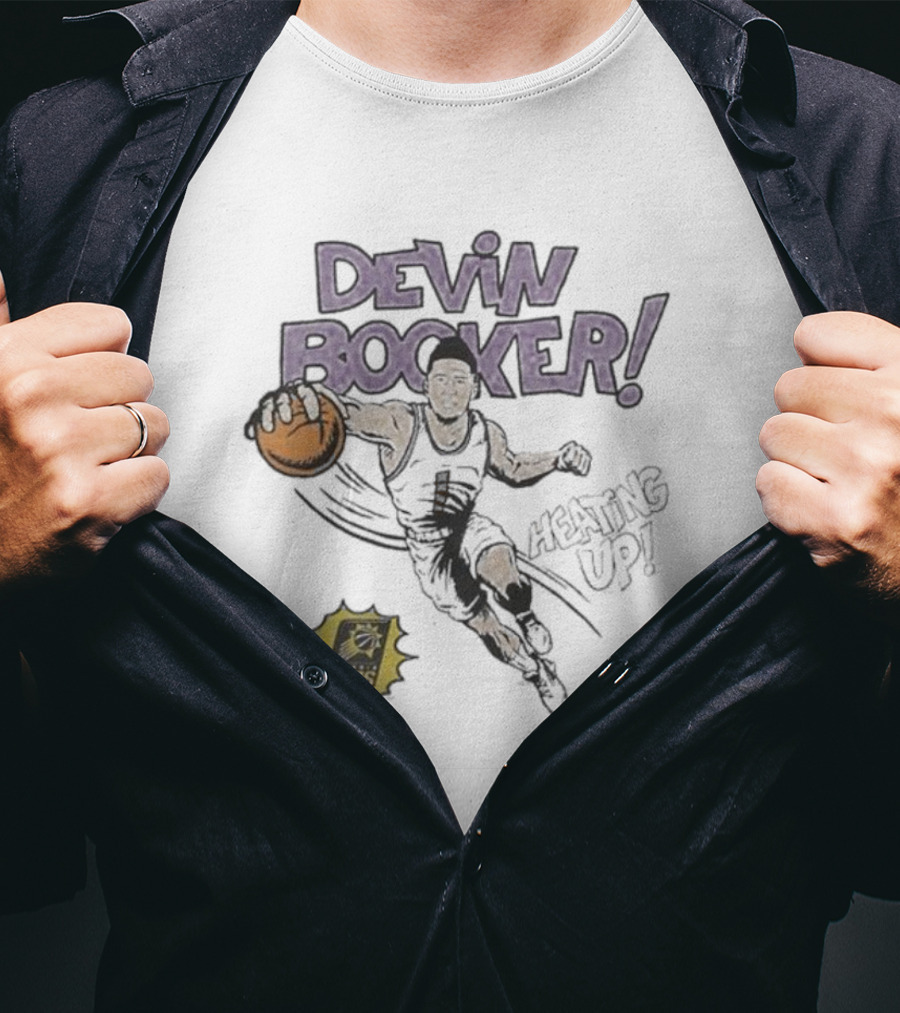 Devin Booker Phoenix Suns Dunking Up Comic T-Shirt
