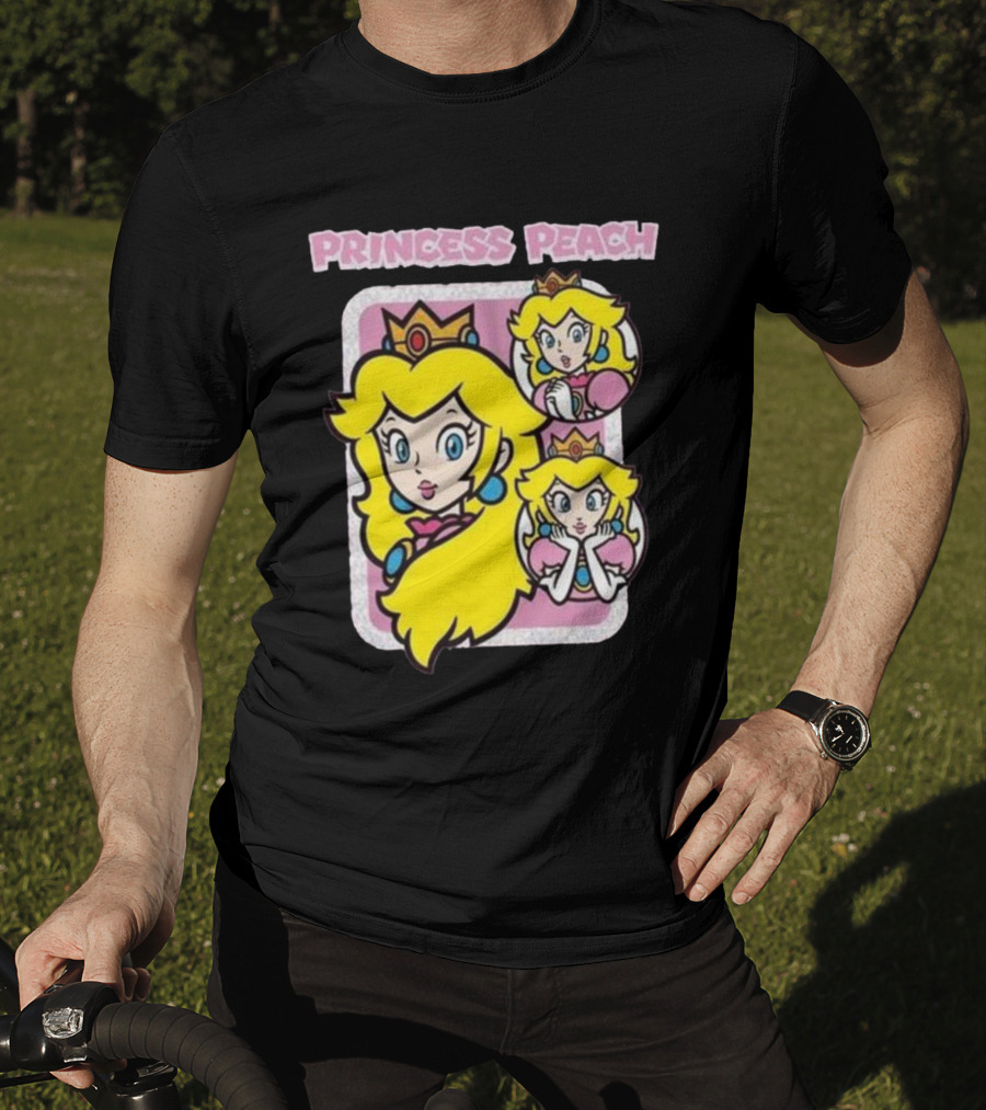 Princess Peach Glitter Super Mario T-Shirt