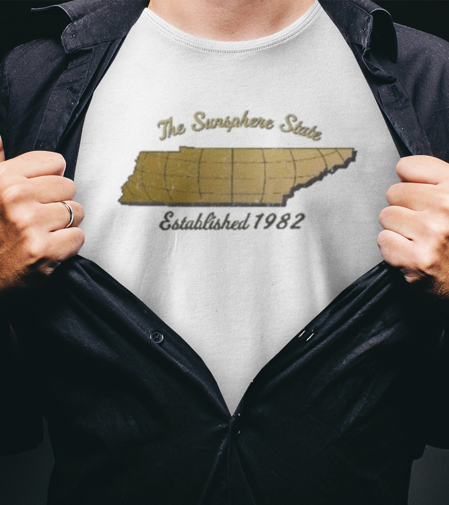 The Sunsphere State Tennessee Map Established 1982 T-Shirt