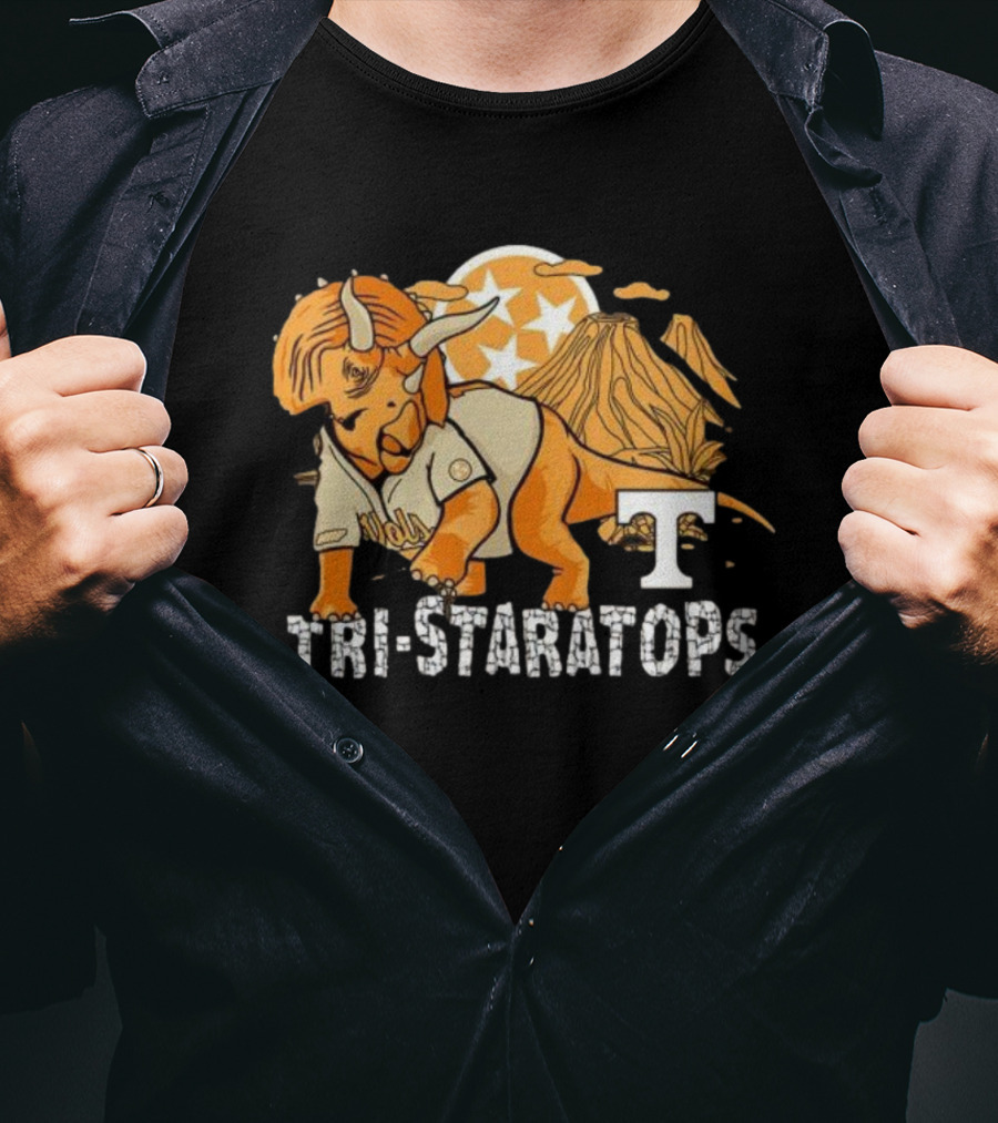 Tri-staratops Omavols Baseball Tennessee Mountain Stars T-Shirt