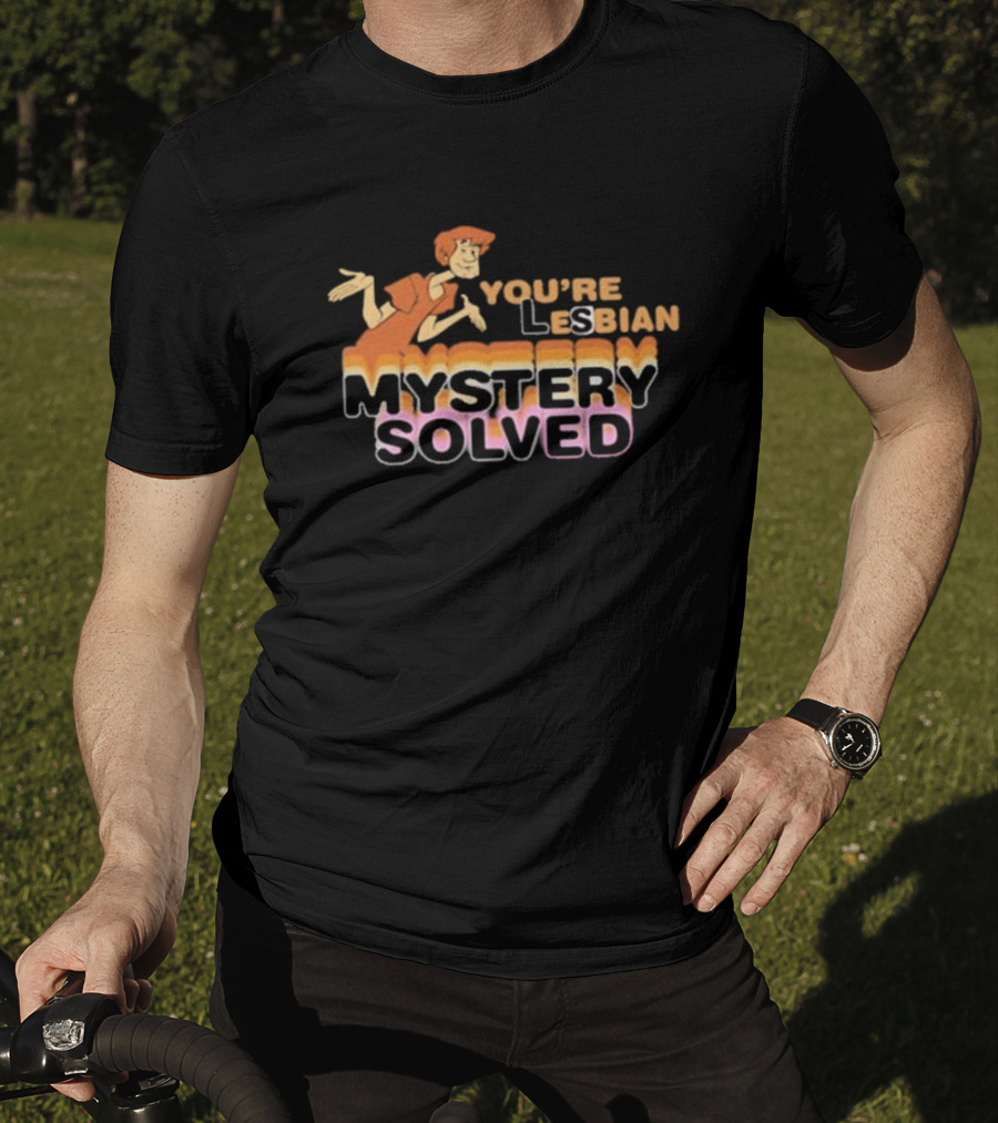 You're Lesbian Mystery Solved Retro Cartoon T-Shirt