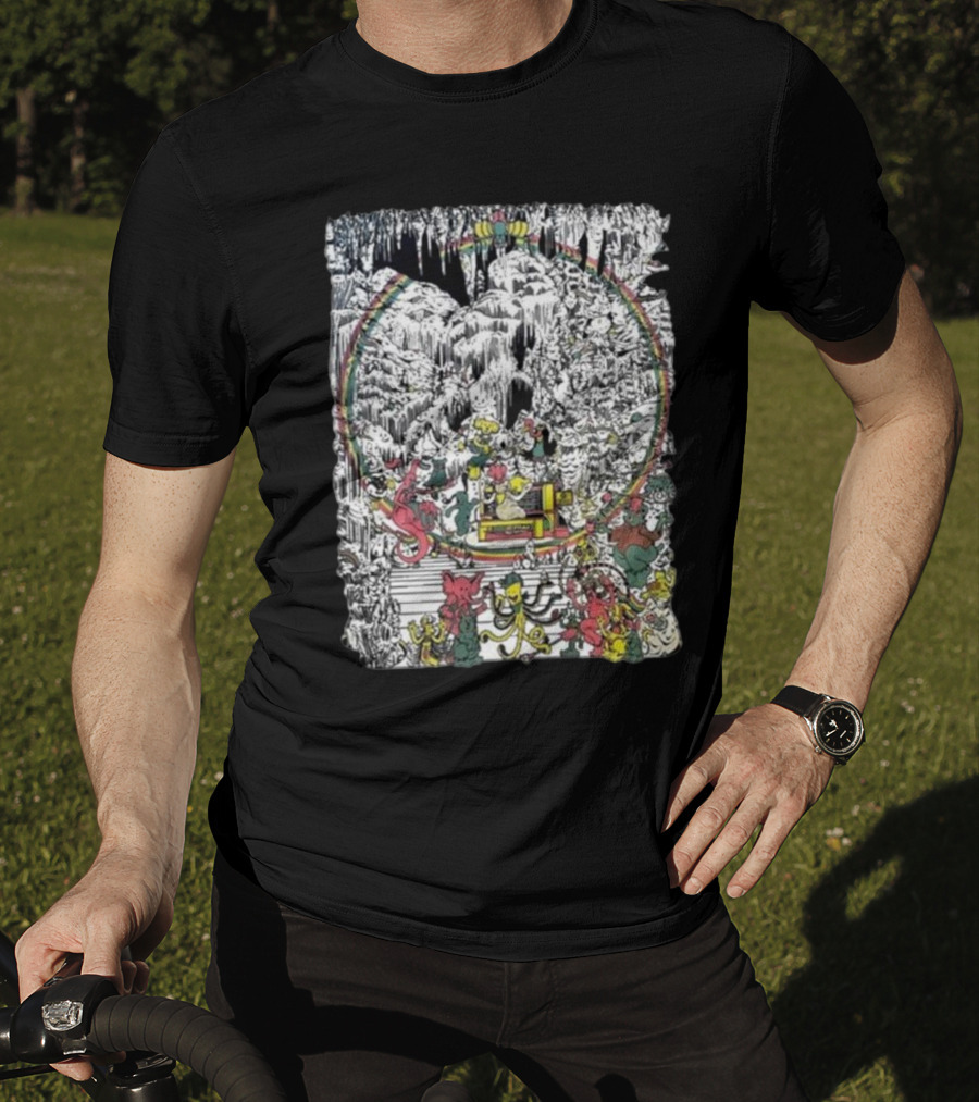 Brian Blomerth Sprinkle’s Glow Mineralogy Psychedelic Cavern Creatures And Vibrant Cosmic Scenes T-Shirt