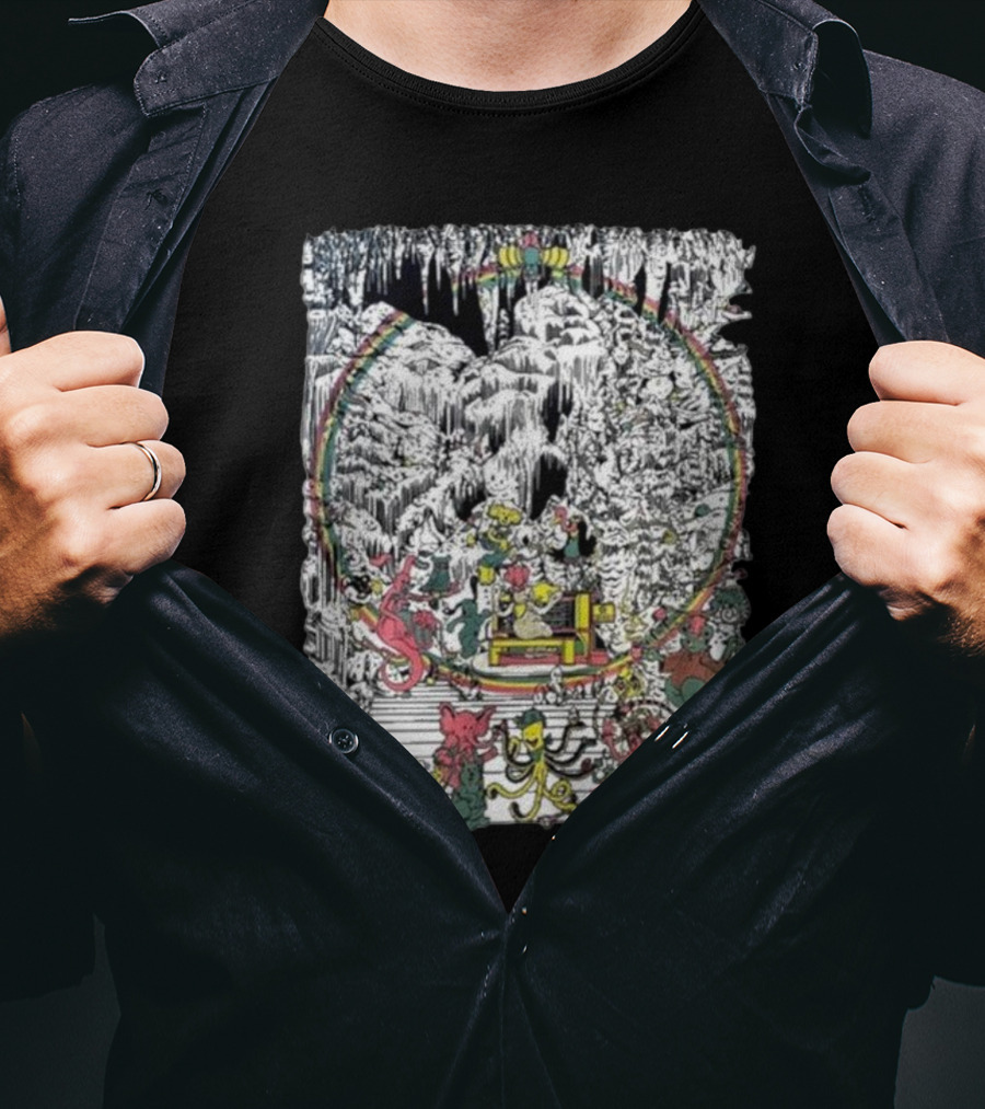 Brian Blomerth Sprinkle’s Glow Mineralogy Psychedelic Cavern Creatures And Vibrant Cosmic Scenes T-Shirt