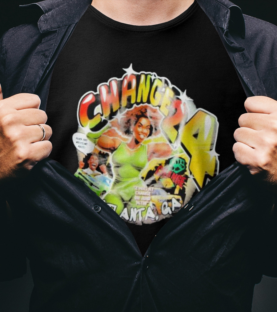 Change 24 Atlanta GA June 16th Black Pro Wrestling Rules T-Shirt