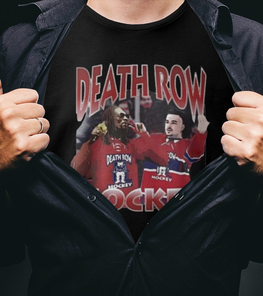 Death Row Hockey Sweater With Iconic Rapper And Player Graphics T-Shirt