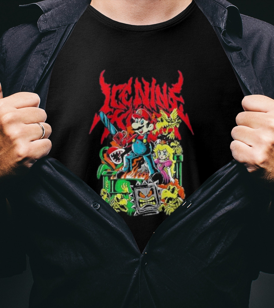 Ice Nine Kills Party Of Darkness Mario Horror Mashup T-Shirt