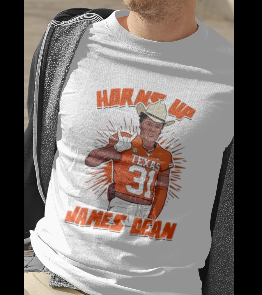 Horns Up Texas 31 Cowboy James Dean T-Shirt