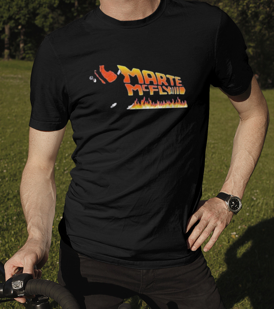 Marte McFly Fire Player Retro Flame T-Shirt