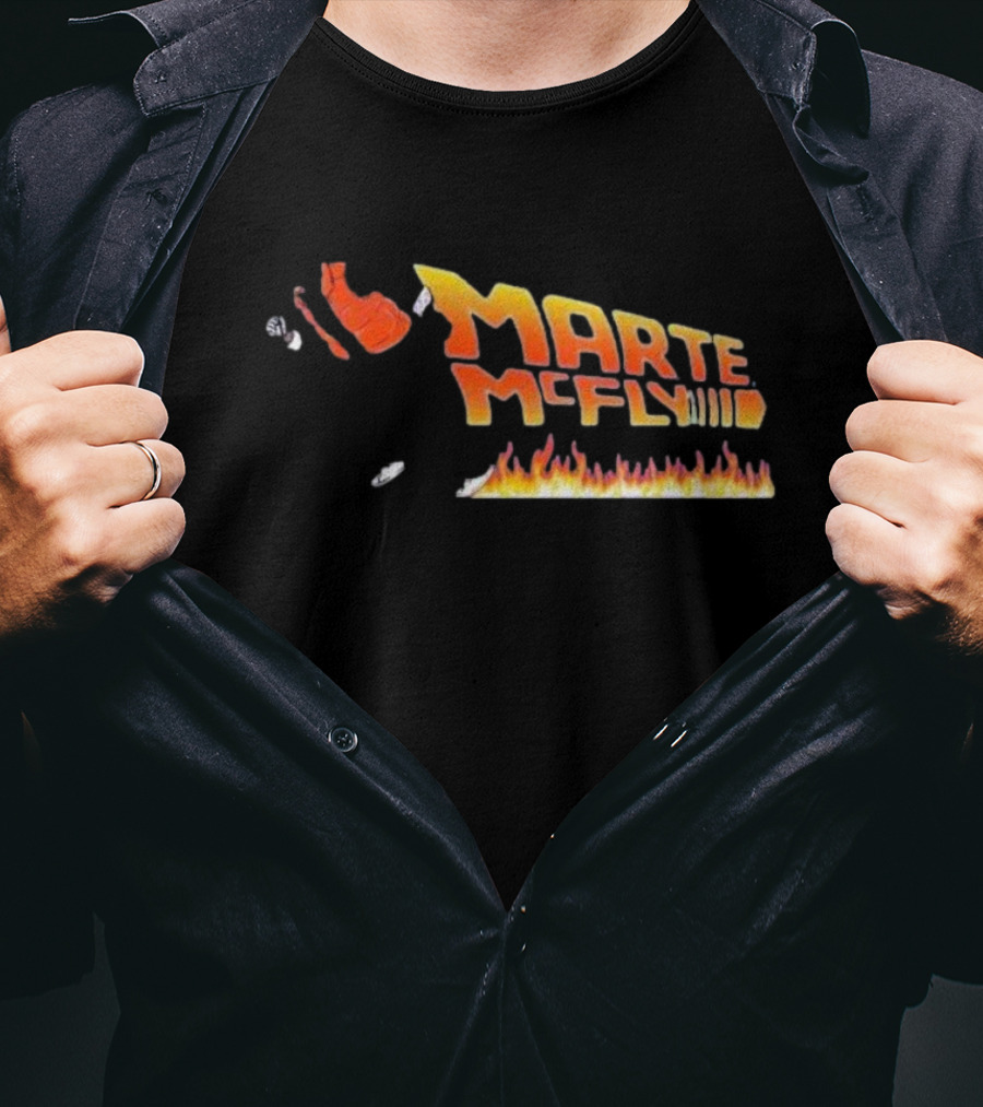 Marte McFly Fire Player Retro Flame T-Shirt