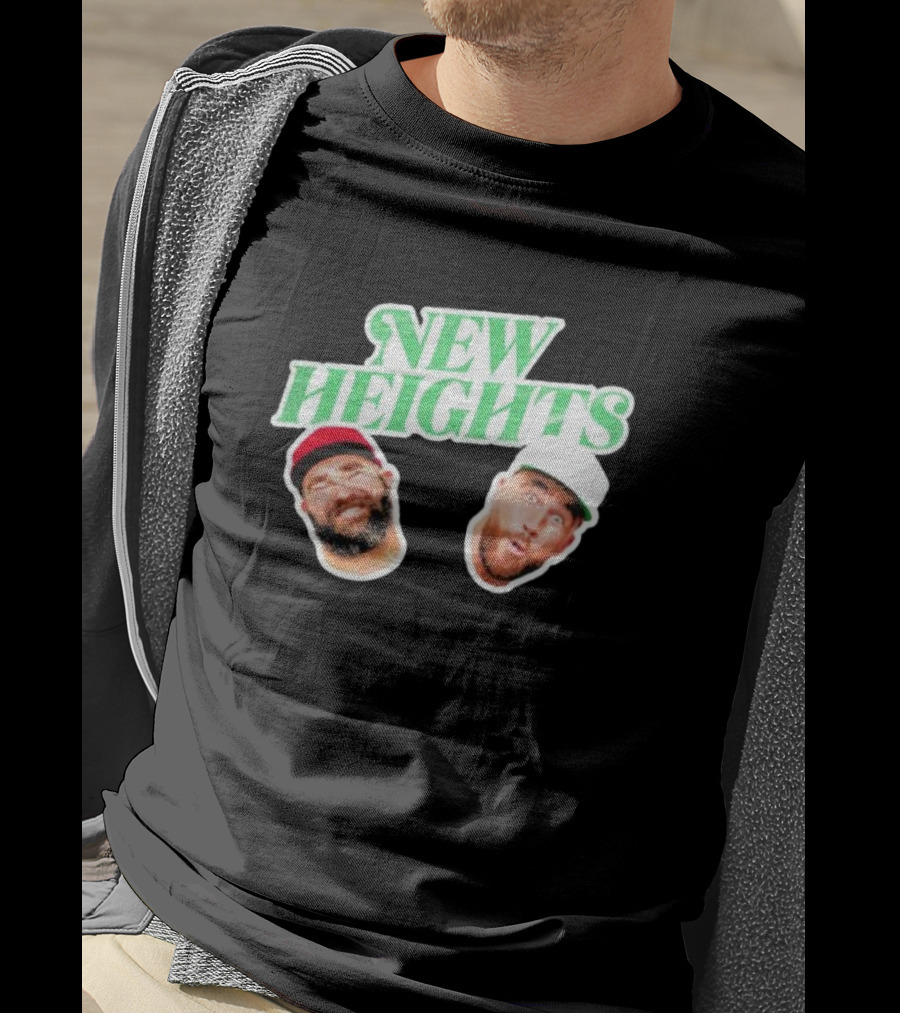 New Heights Jason And Travis Kelce Faces T-Shirt