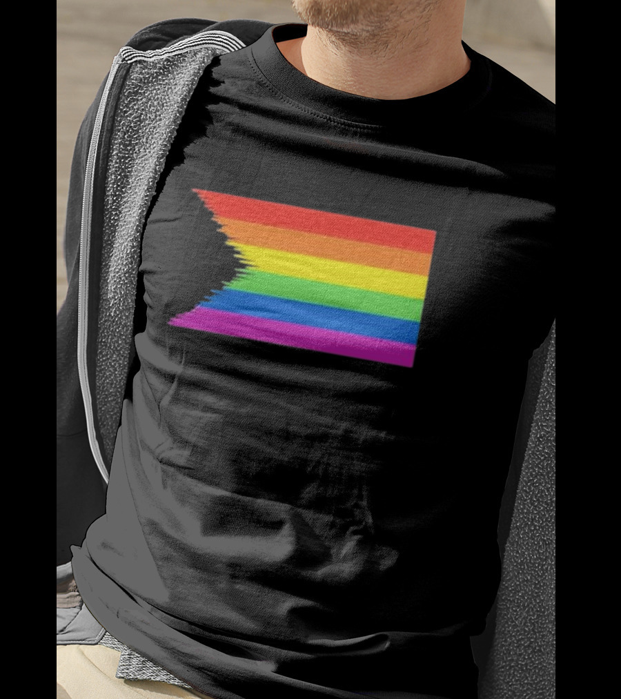 Pride Restored Flag Distorted Rainbow Bands T-Shirt