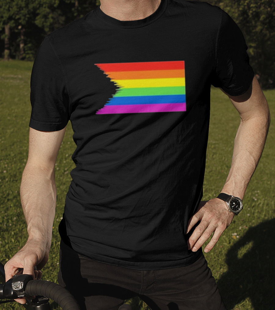 Pride Restored Flag Distorted Rainbow Bands T-Shirt