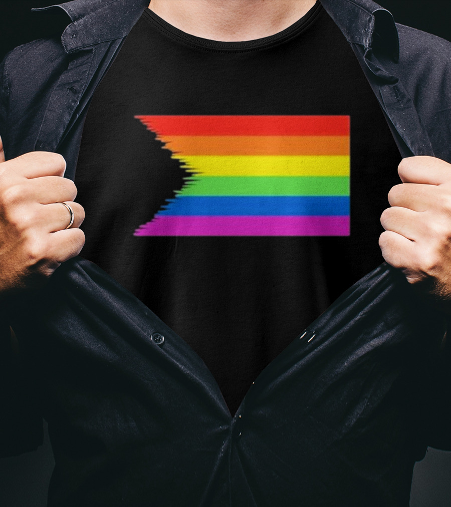 Pride Restored Flag Distorted Rainbow Bands T-Shirt