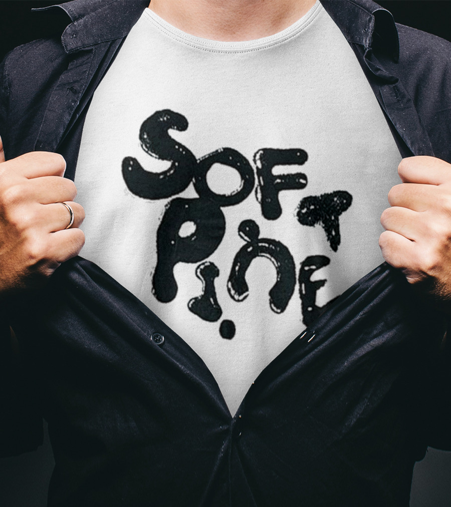 Soft Pine Logo Dark Green Text T-Shirt