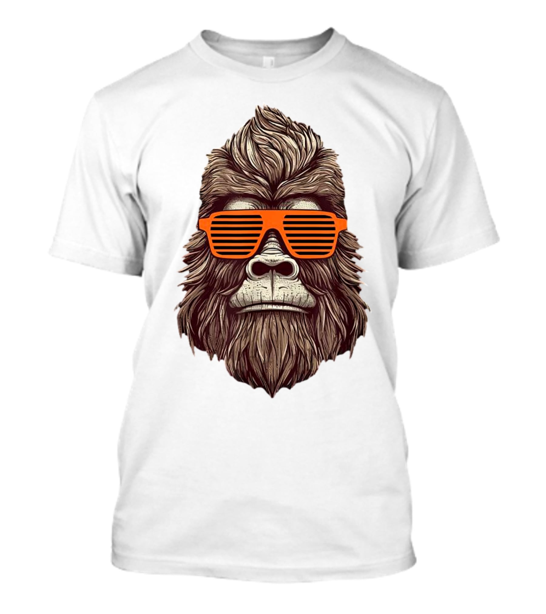 Bigfoot Birthday Boy Cool Striped Sunglasses Animal Party T-Shirt