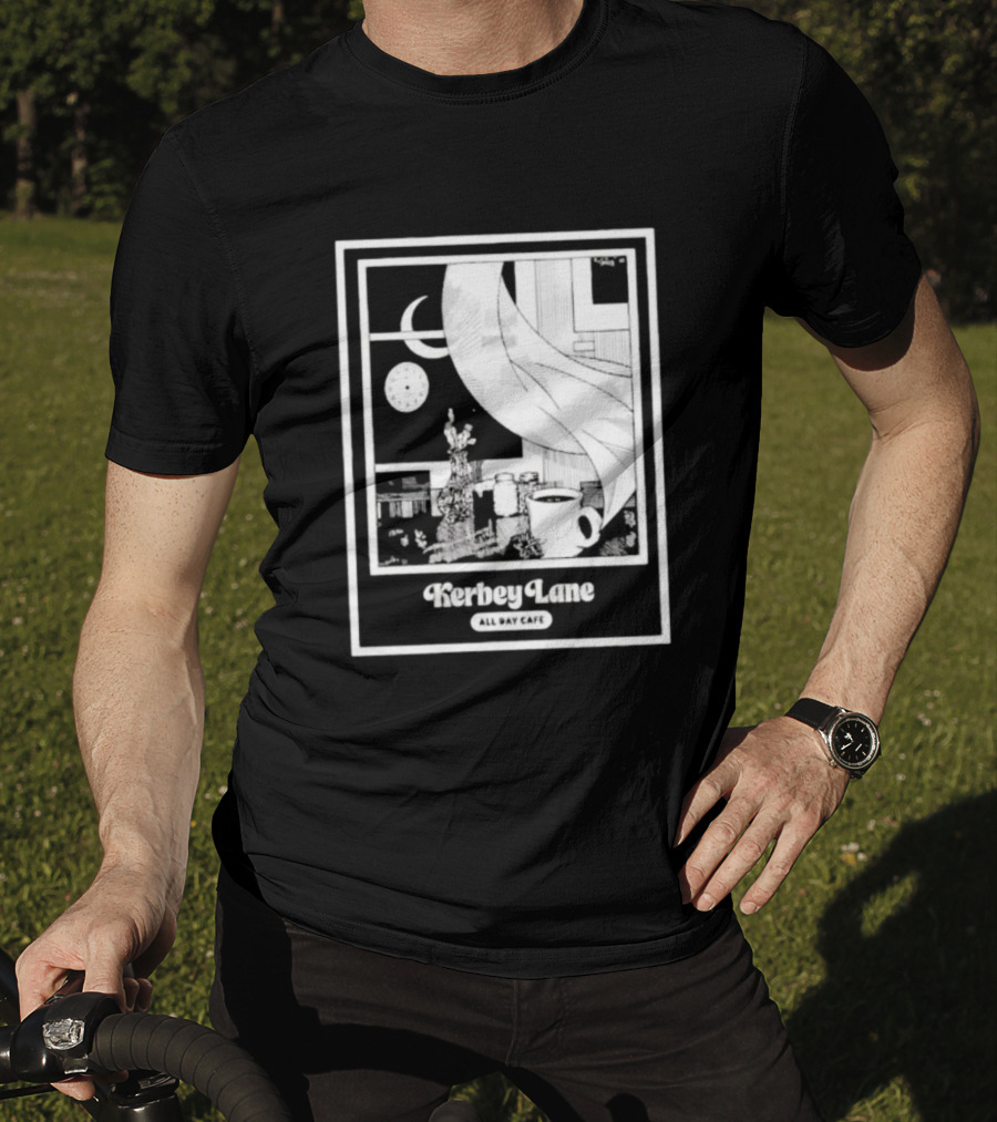 Kerbey Lane All Day Cafe Night Window Scene T-Shirt