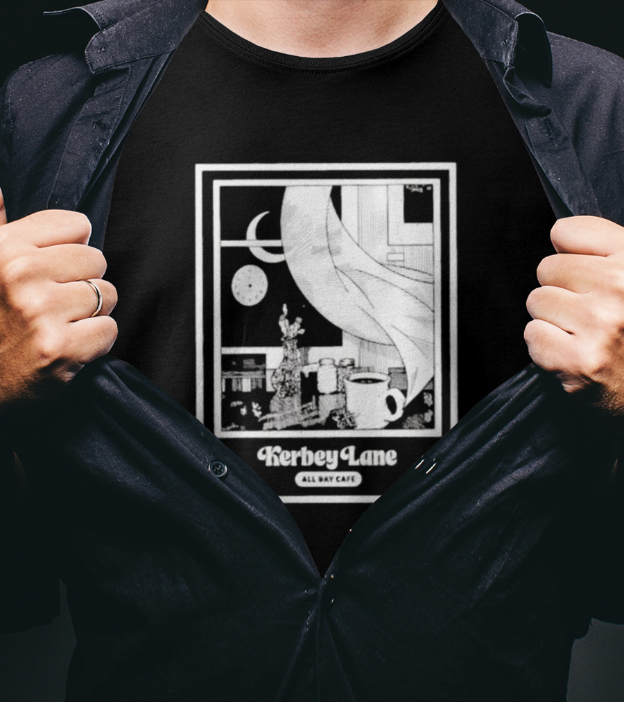 Kerbey Lane All Day Cafe Night Window Scene T-Shirt