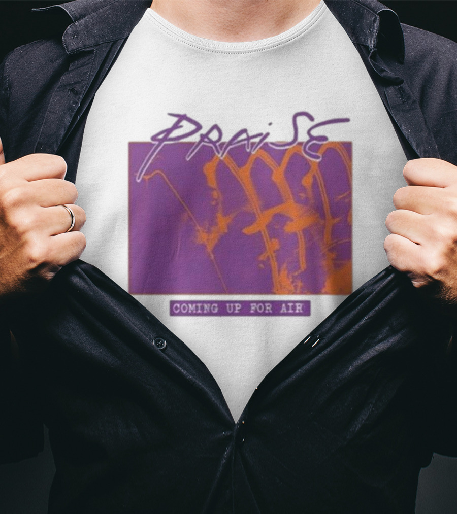 Praise Coming Up For Air Purple And Orange Abstract T-Shirt