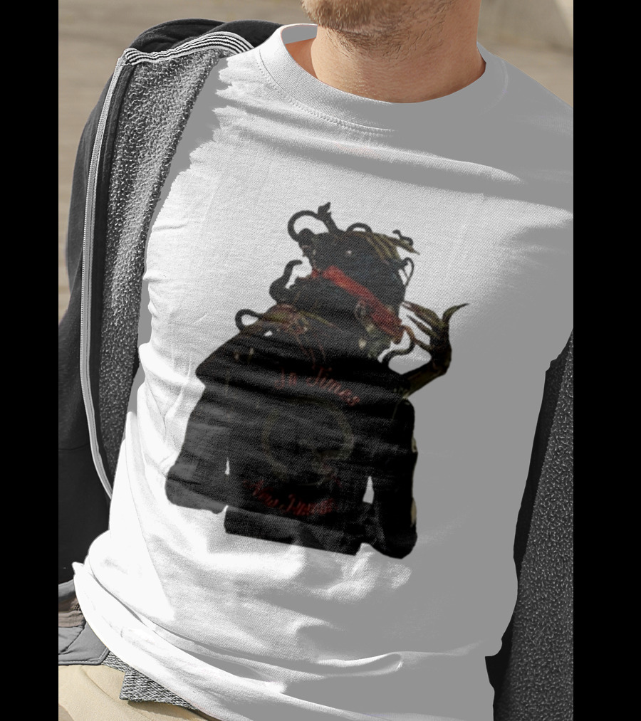 QOTSA In Times New Roman Blindfolded Figure With Entangled Hands T-Shirt