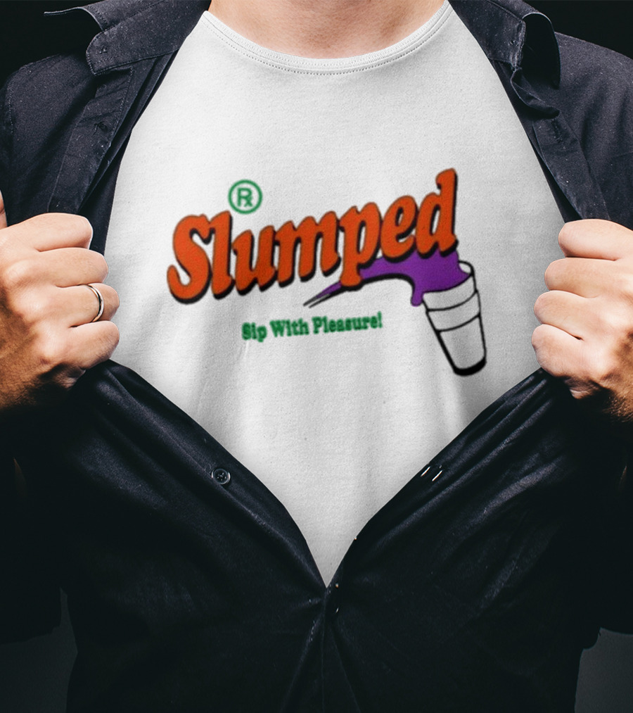 Slumpedboyz Newport Sip With Pleasure Slumped Cup T-Shirt