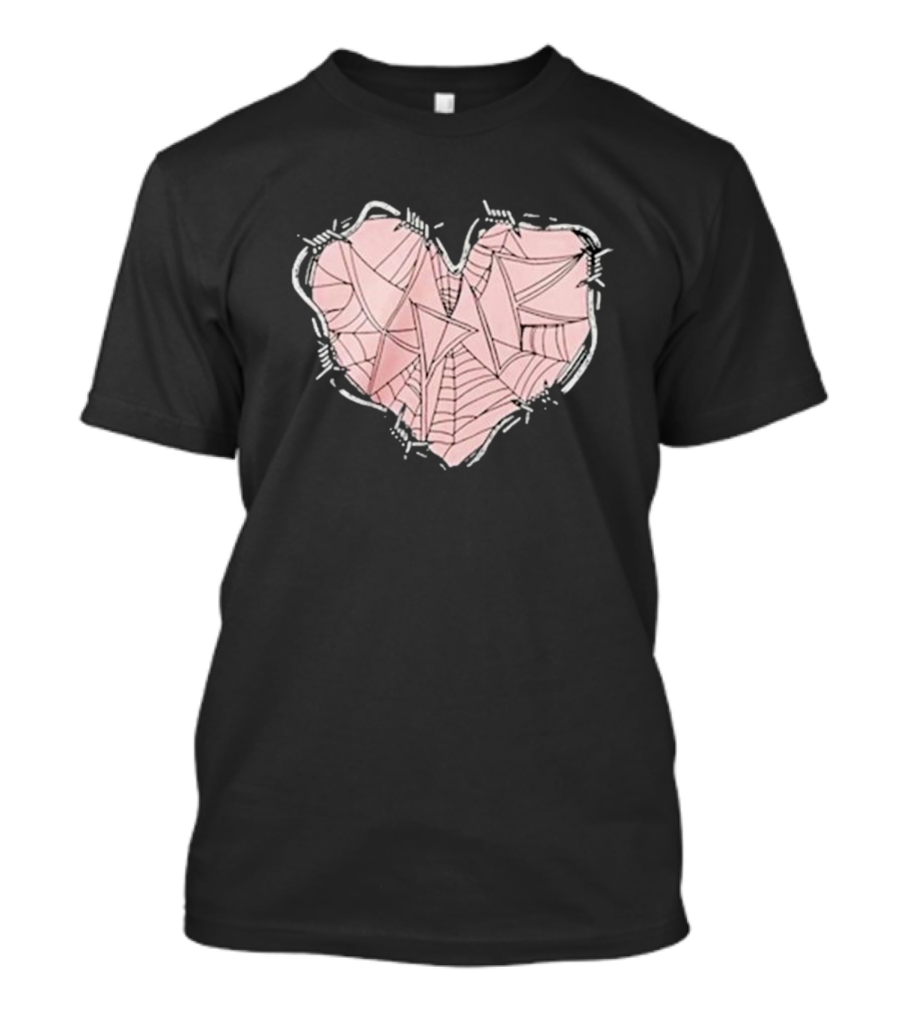 Xplr Barbed Wire Heart Geometric T-Shirt