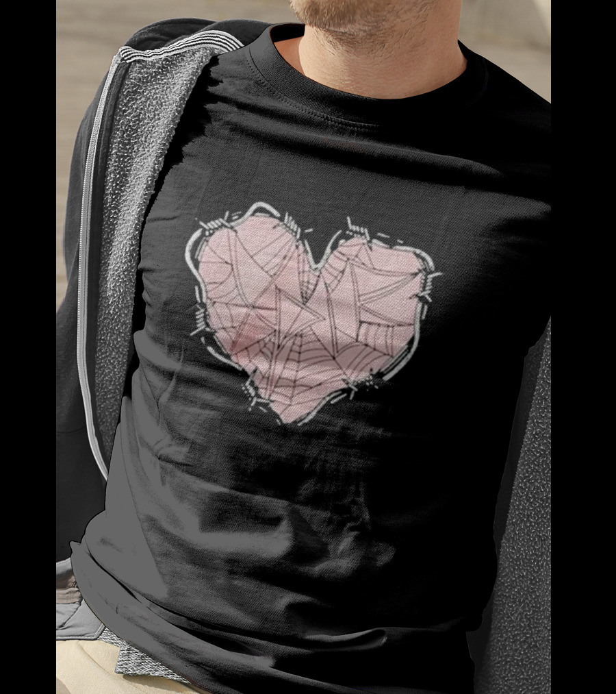 Xplr Barbed Wire Heart Geometric T-Shirt