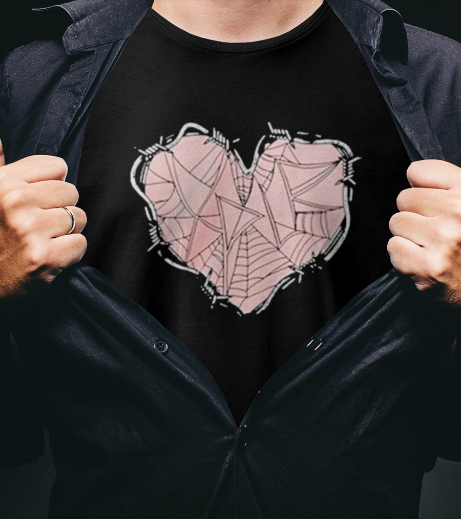 Xplr Barbed Wire Heart Geometric T-Shirt