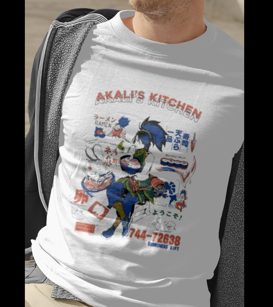 Akali's Kitchen Ramen Bowl Neon Art 744-72638 Summoner's Rift T-Shirt