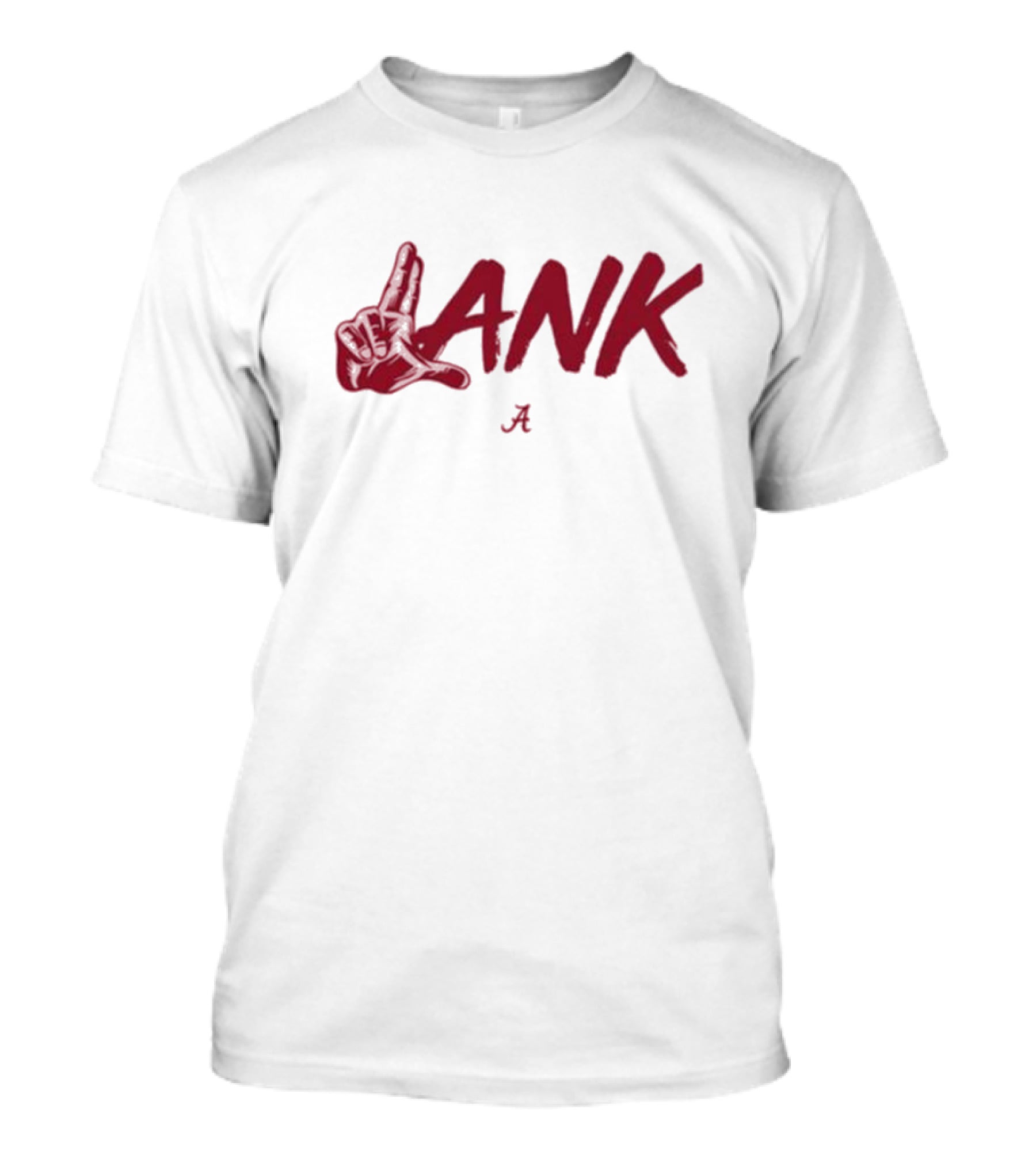 Lank Hand Sign Alabama Crimson Red T-Shirt