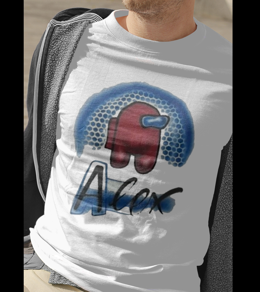 Alex Among Us Red Blue Honeycomb T-Shirt