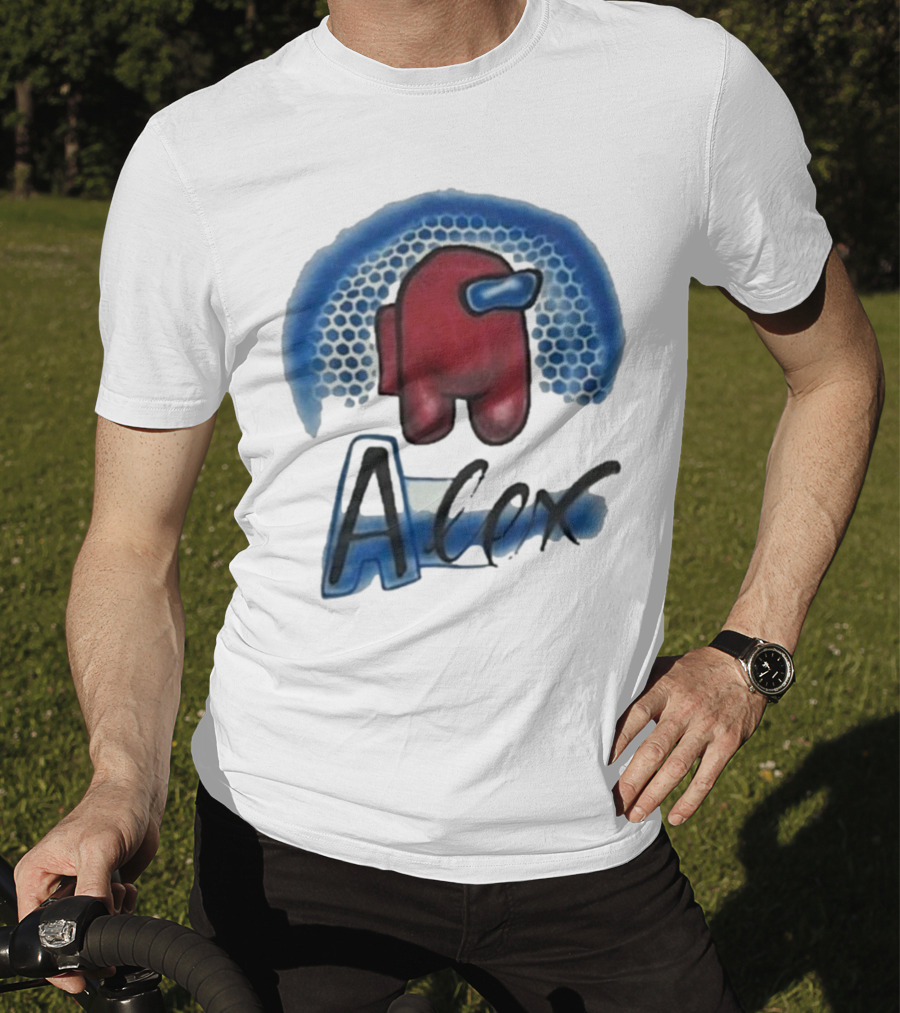 Alex Among Us Red Blue Honeycomb T-Shirt