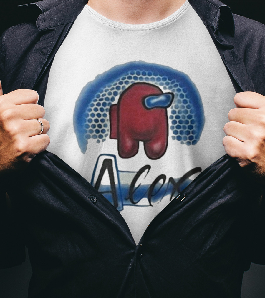 Alex Among Us Red Blue Honeycomb T-Shirt