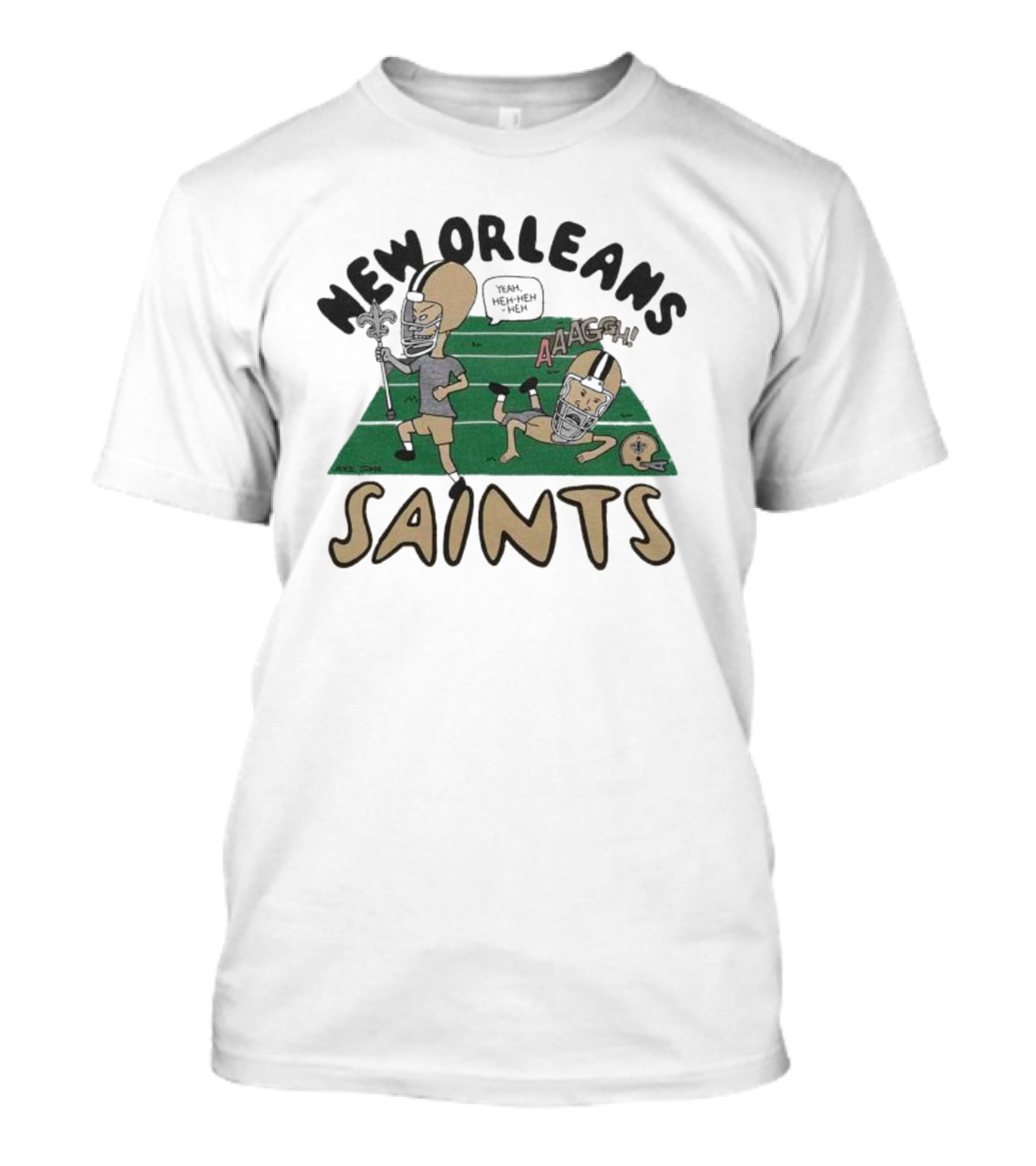 New Orleans Saints Beavis And Butt-Head Football Antics Yeah T-Shirt
