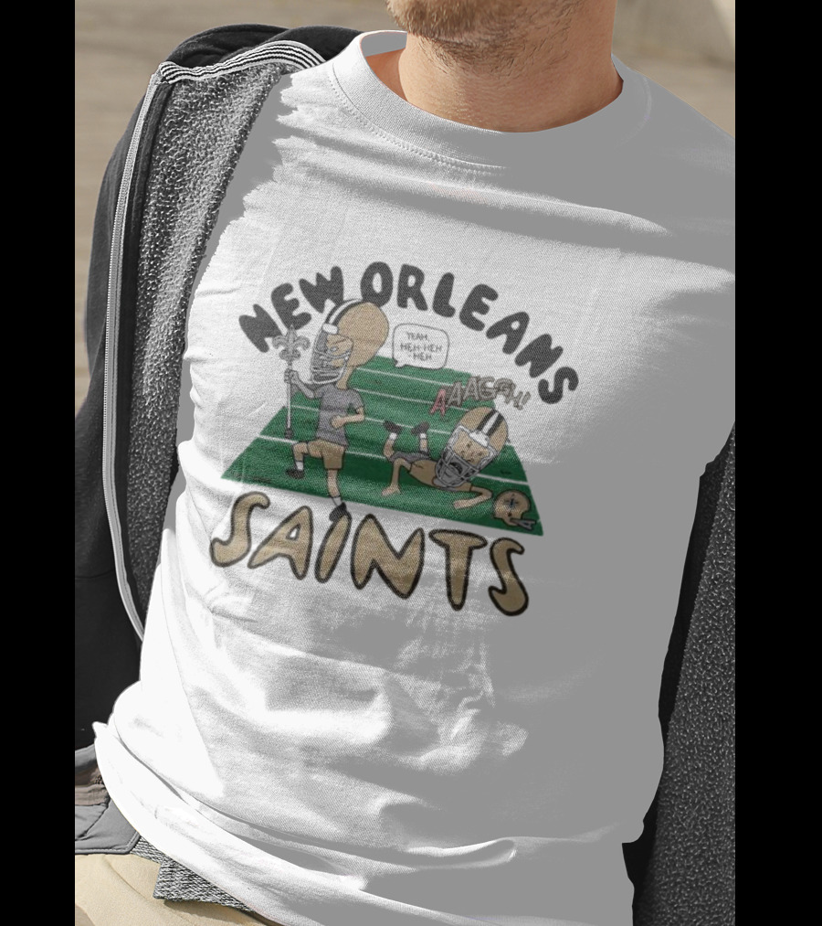 New Orleans Saints Beavis And Butt-Head Football Antics Yeah T-Shirt