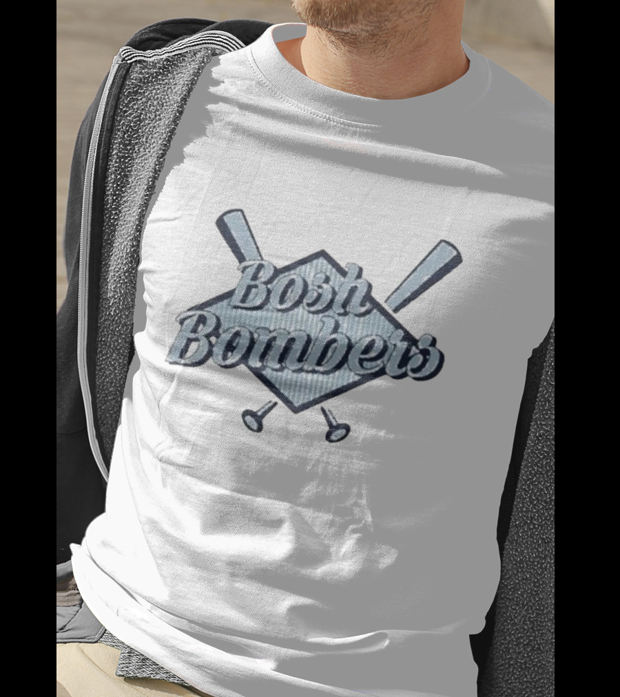Bosh Bombers Baseball Bat Crossed Diamond Emblem T-Shirt