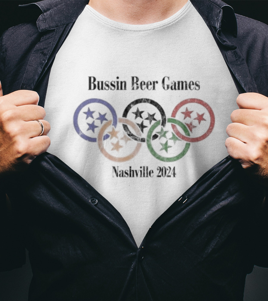 Bussin’ With The Boys Bussin Beer Games Nashville T-Shirt