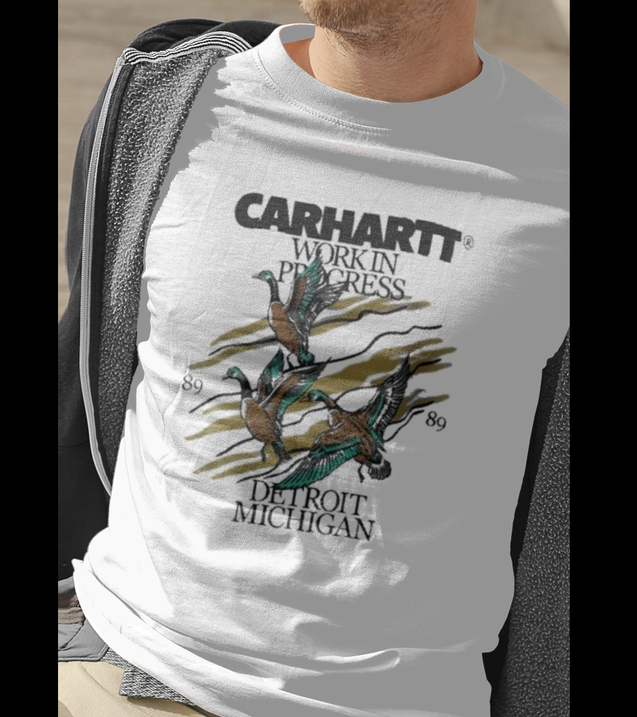 Carhartt Work In Progress Detroit Michigan 89 Ducks T-Shirt