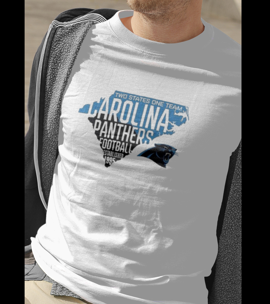 Carolina Panthers Two States One Team Football Established 1995 T-Shirt