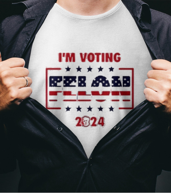 I'm Voting Felon 2024 America Flag T-Shirt