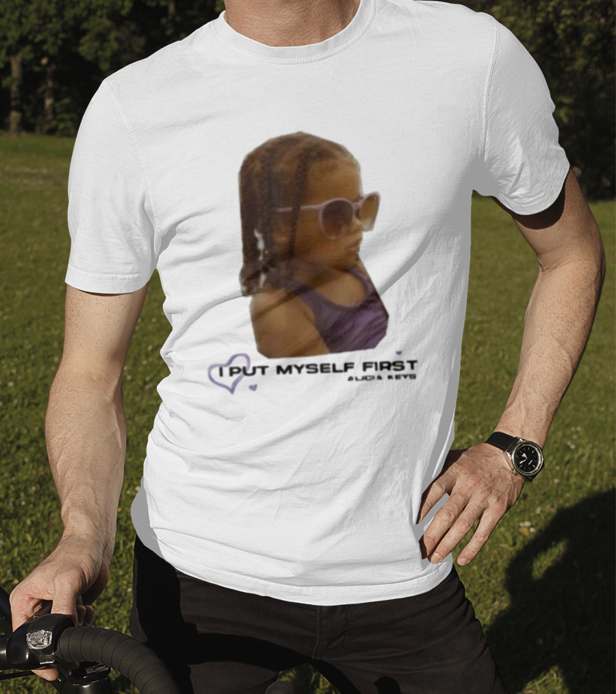 I PUT MYSELF FIRST Keys Affirmations Kid Sunglasses T-Shirt