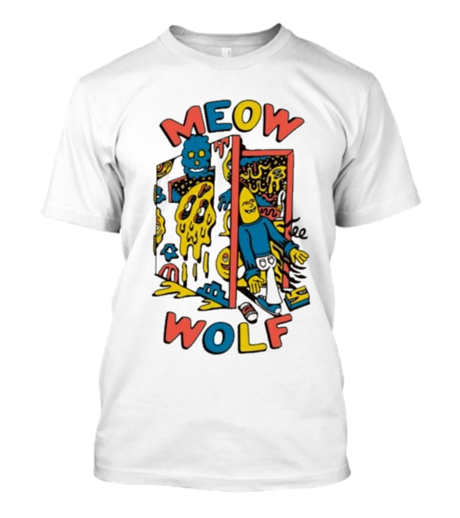 Meow Wolf Killer Acid X Mw Drippy Door Trippy Psychedelic T-Shirt
