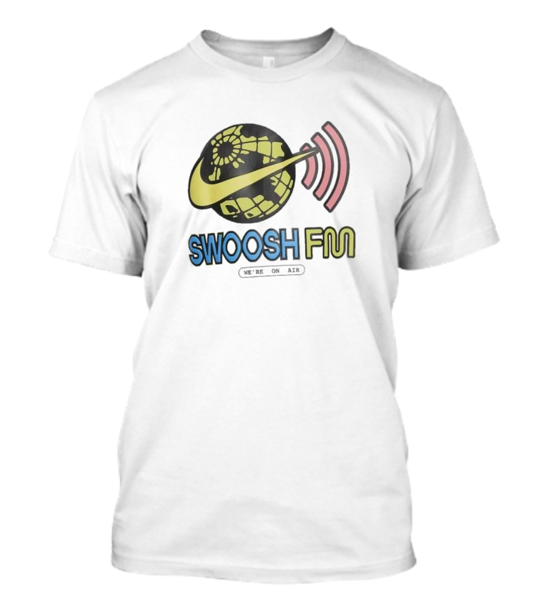 Niike Sportswear Max90 Swoosh FM We're On Air Global Broadcast Signal T-Shirt