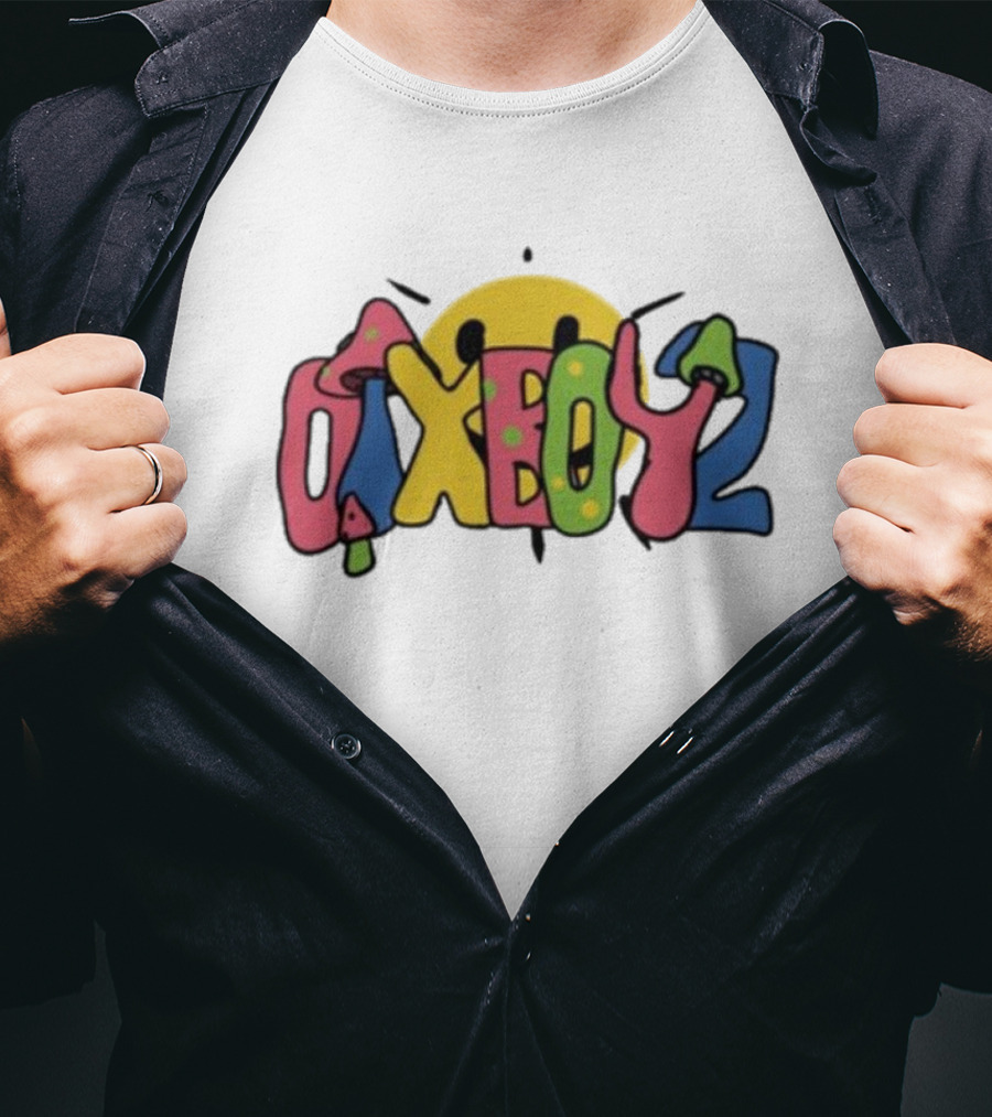Otxboyz Microdose Smiley Face Psychedelic Bubble Letters T-Shirt