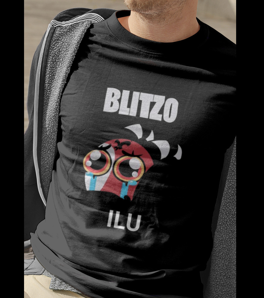 Blitzo Ilu Crying Face With Big Teary Eyes And Horns T-Shirt
