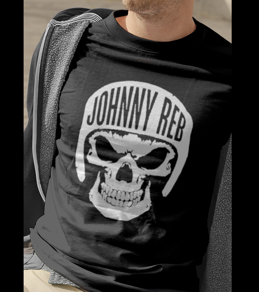 Johnny Reb Skull Helmet Classic T-Shirt