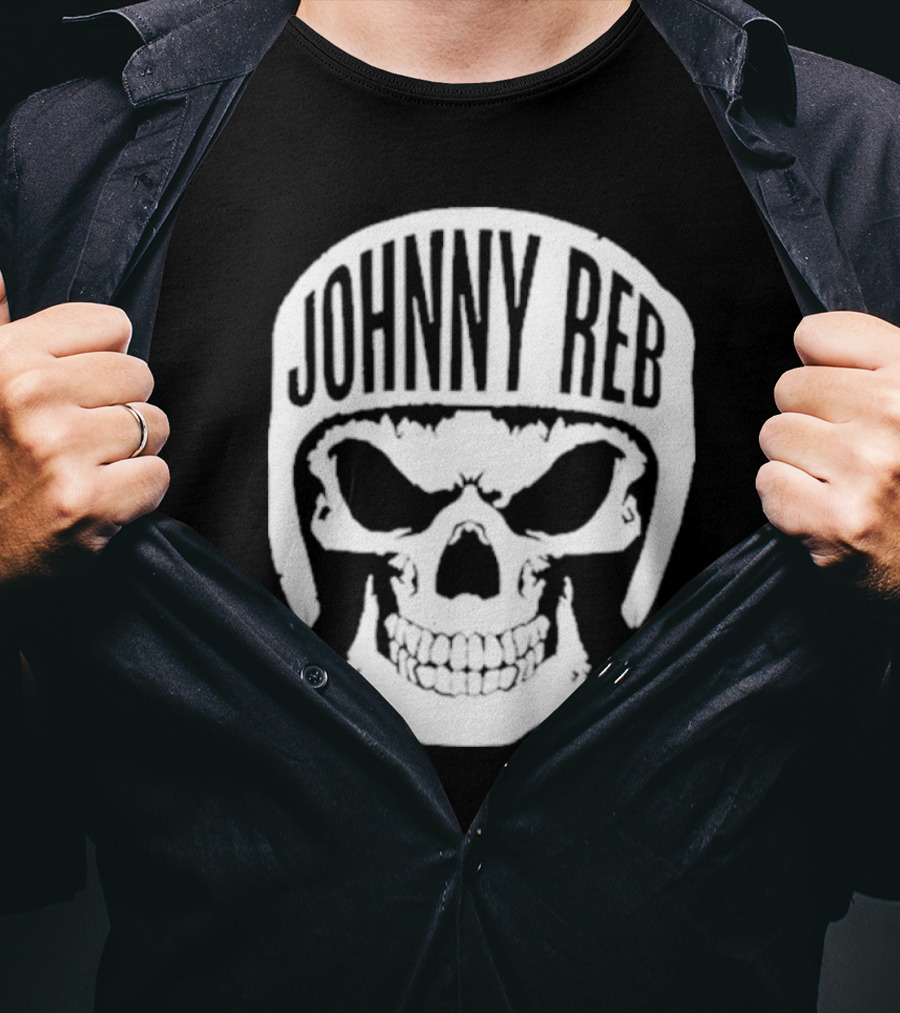 Johnny Reb Skull Helmet Classic T-Shirt
