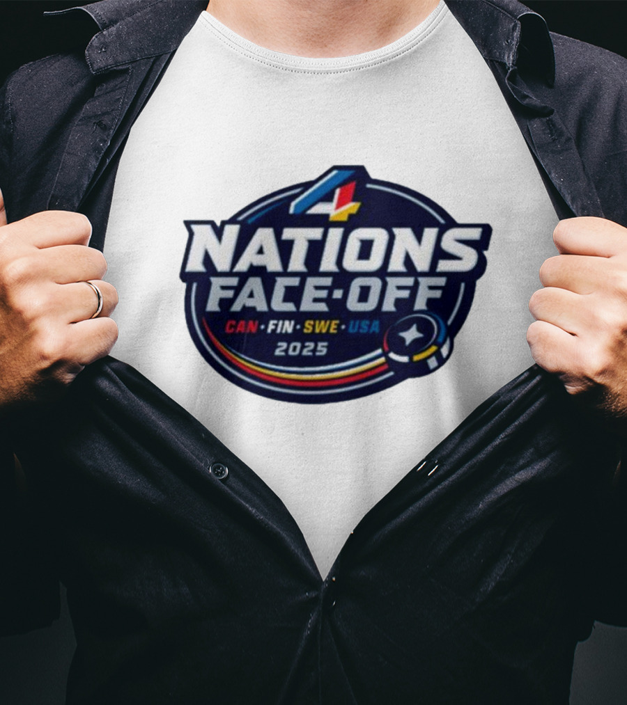 4 Nations Face-Off 2025 CAN FIN SWE USA T-Shirt